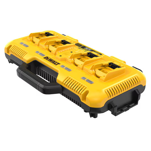 BUILDMATE x DEWALT 18V XR 4-Port Fast Charger | Charges 4 Batteries, ToughSystem Mountable DCB104-QW