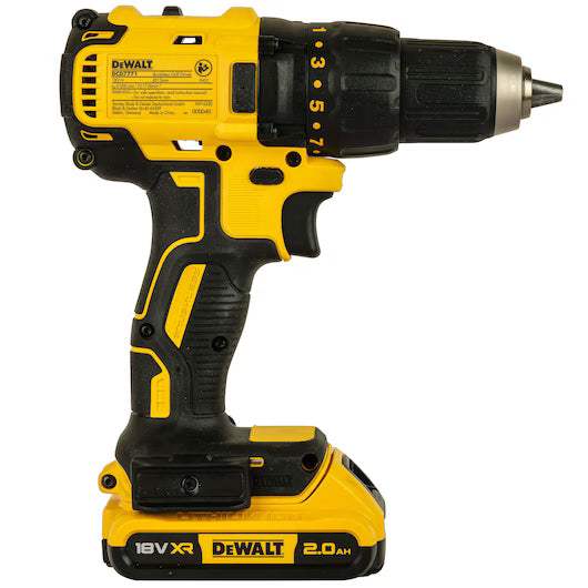BUILDMATE x DEWALT 20V BL Drill Driver Kit | 13mm Chuck, 65Nm Torque, 2.0Ah Battery + Accessory DCD7771D2A-B1