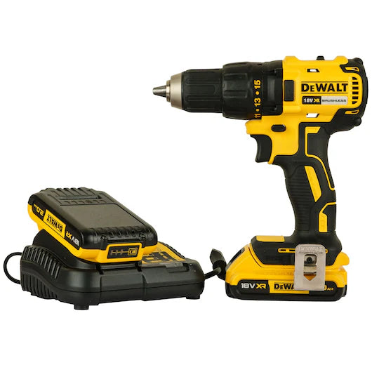 BUILDMATE x DEWALT 20V BL Drill Driver Kit | 13mm Chuck, 65Nm Torque, 2.0Ah Battery + Accessory DCD7771D2A-B1