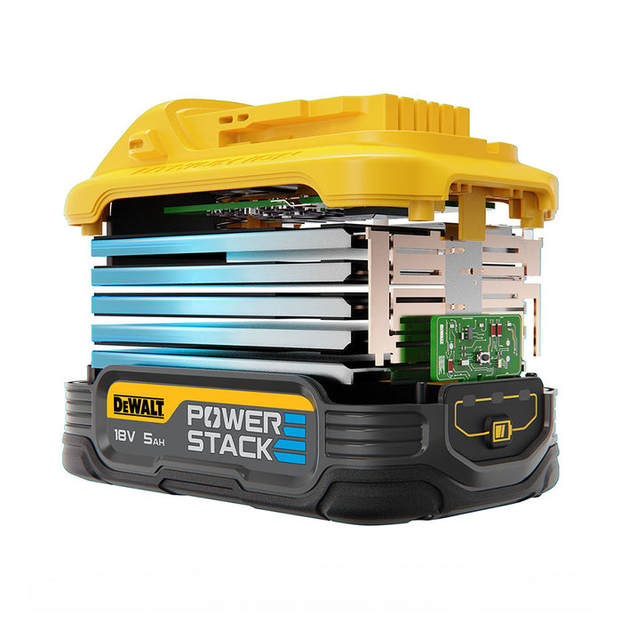 BUILDMATE x DEWALT 20V Max 5Ah Battery | Li-Ion Pack w/ Fuel Gauge, Durable Overmold Design DCBP520-B1