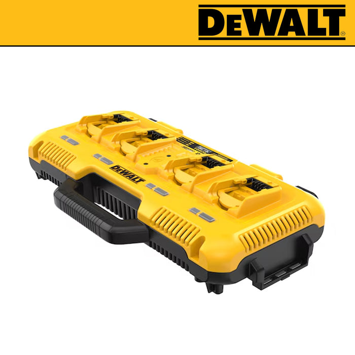 BUILDMATE x DEWALT 18V XR 4-Port Fast Charger | Charges 4 Batteries, ToughSystem Mountable DCB104-QW