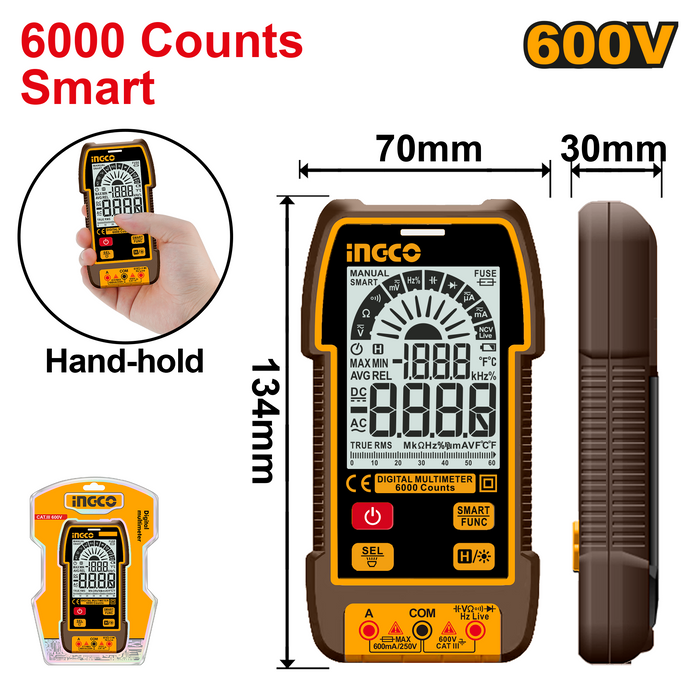 Multimeter Inco Model Ingco Digital Multimeter DM16004 - IPT — Buildmate