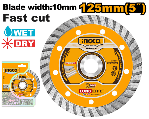 BUILDMATE Ingco 5" Inch Turbo Diamond Disc  (125MM) DMD031252 IHT - BUILDMATE