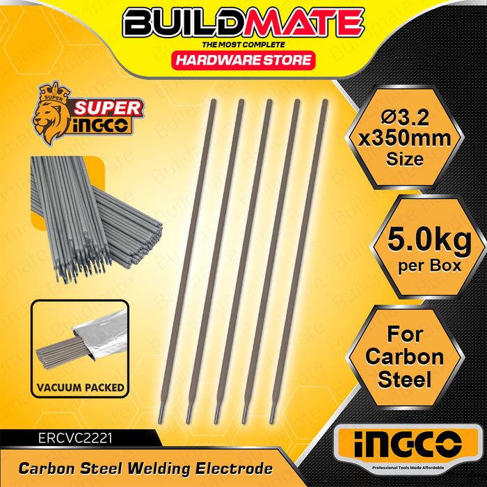 BUILDMATE Ingco 5kg Carbon Steel Welding Electrode 2.5x350mm / 3.2×350mm AWS E6013 Stick Welder Rod - IHT
