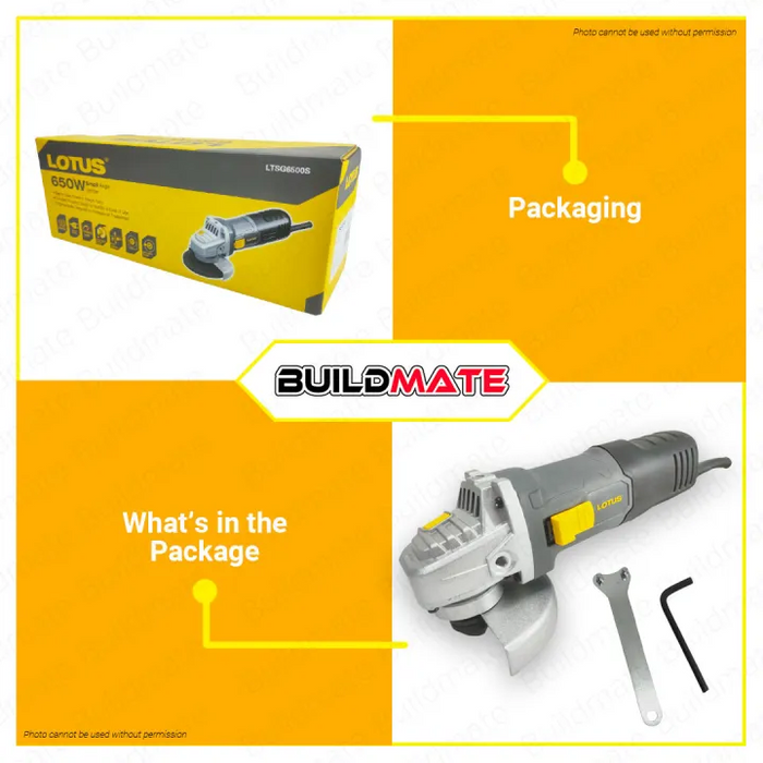 LOTUS Original Angle Grinder 650W LTSG6500S / LAG115Z1 +FREE Disc •BUILDMATE• LPT LUTOS