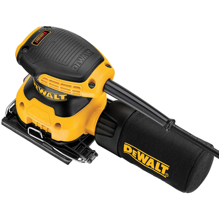 BUILDMATE x DEWALT 230W 1/4 Sheet Orbital Sander | 14,000 OPM, 1.6mm Orbit, Dust Bag DWE6411-B1