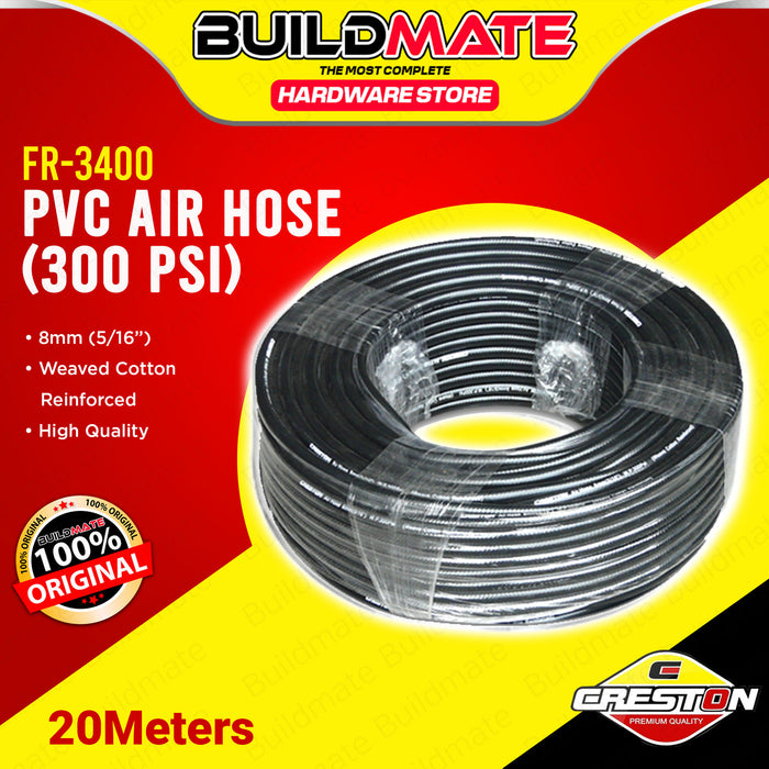 BUILDMATE PVC Air Hose 300PSI Air Line Tubing Pneumatic Duct Hose Pipe Conduit for Air Compressor FR-3400