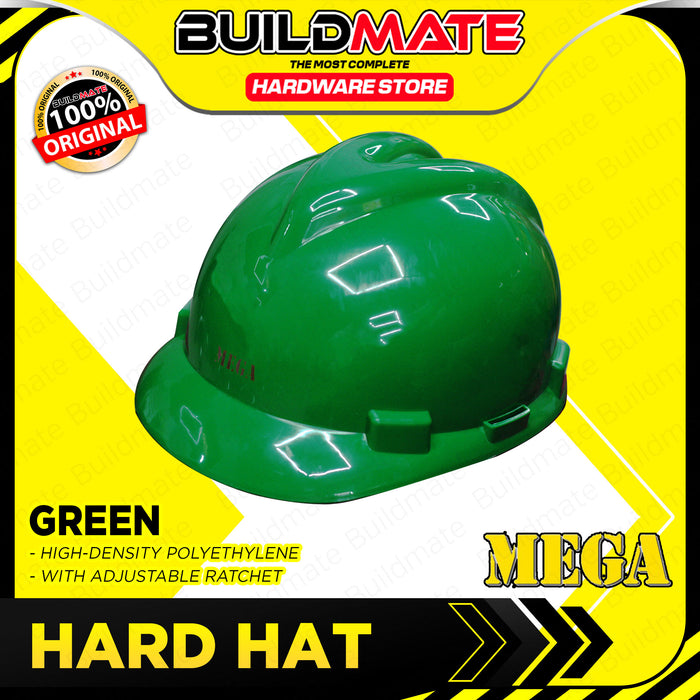 BUILDMATE Mega Safety Helmet Blue, Green, Orange, White, Yellow Protective Hard Hat Worksite Safety Head Gear Protection SOLD PER PIECE