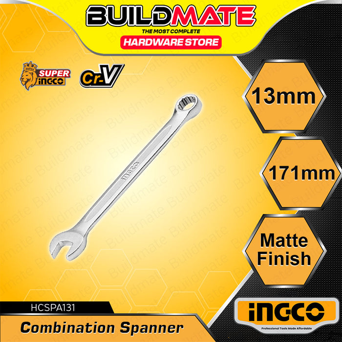 BUILDMATE Ingco Combination Spanner Wrench 6MM - 32MM Cr-V Matte Finish Open End Wrench Hand Tool SOLD PER PIECE - IHT