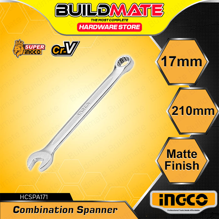 BUILDMATE Ingco Combination Spanner Wrench 6MM - 32MM Cr-V Matte Finish Open End Wrench Hand Tool SOLD PER PIECE - IHT