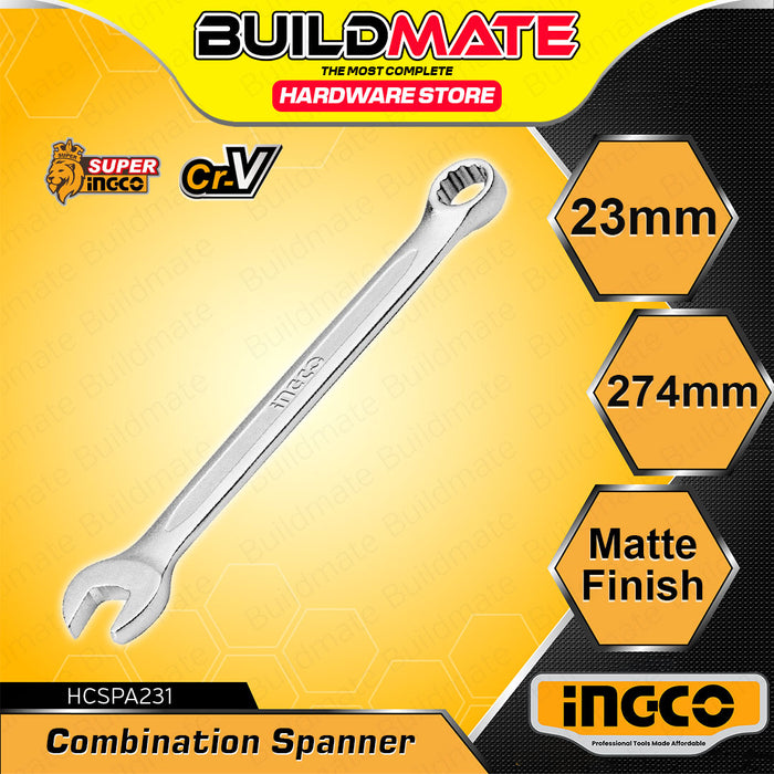 BUILDMATE Ingco Combination Spanner Wrench 6MM - 32MM Cr-V Matte Finish Open End Wrench Hand Tool SOLD PER PIECE - IHT