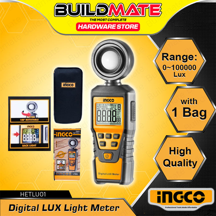 BUILDMATE Ingco Digital Light Luxmeter 0~100000LUX Light