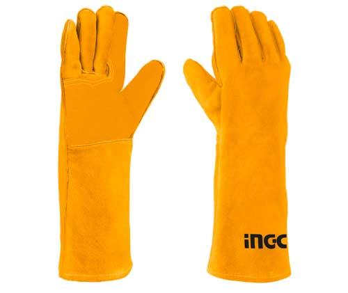 INGCO Welding Leather Gloves for Welding Heat Protection HGVW01 IHT - BUILDMATE