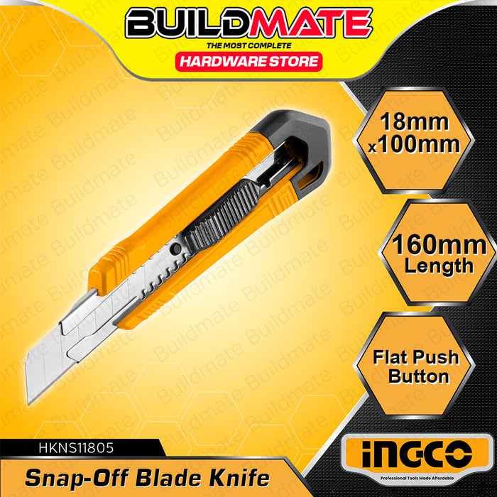 INGCO Snap-off Blade Utility Knife Cutter 18mm x 100mm Super