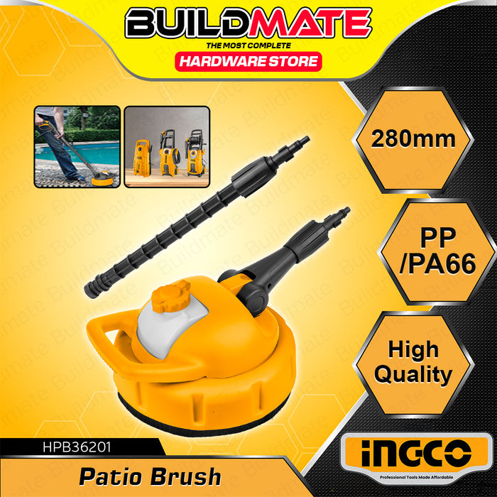 BUILDMATE Ingco Cleaning Brushes , Fix, Rotary, Horizontal, Patio and Wheel Brush for High Pressure Washer - IHT