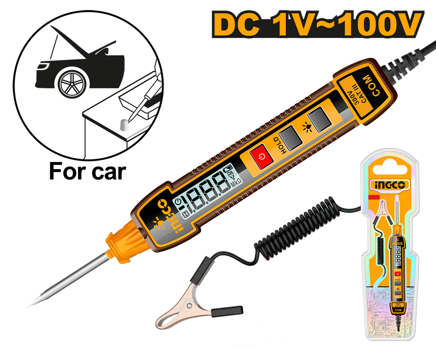 BUILDMATE Ingco Digital Automotive Circuit Tester HSDT41001 - IPT