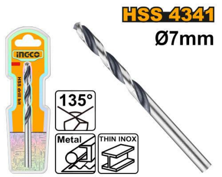 INGCO 4341 HSS Drill Bit High Speed Steel Bit for Metal & Wood IHT - BUILDMATE