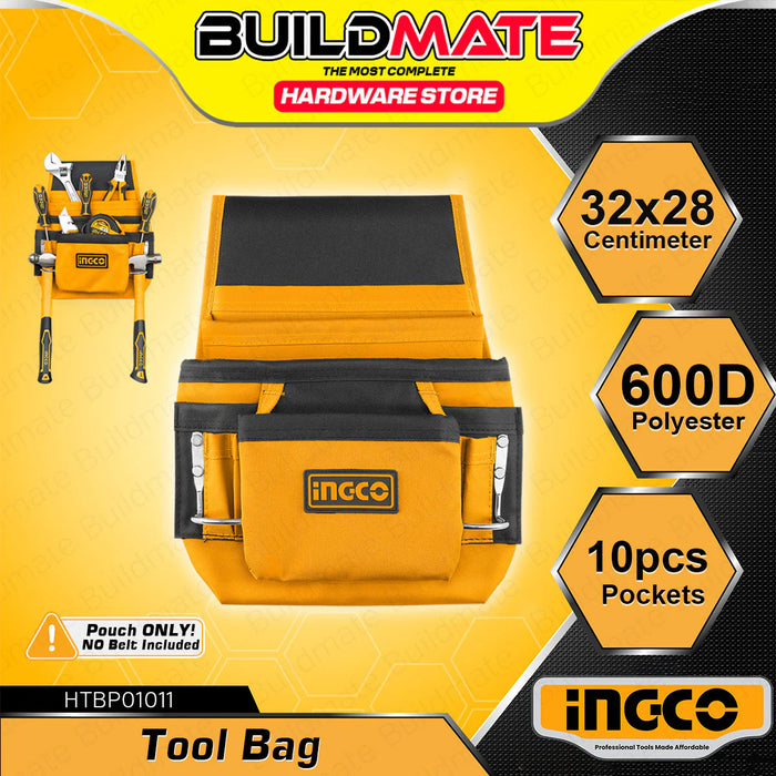 BUILDMATE Ingco Waist Tool Belt Pouch 10kg Max Load Tools Organizer Carrier Holder Utility Holster Pocket Tool Bag - IHT