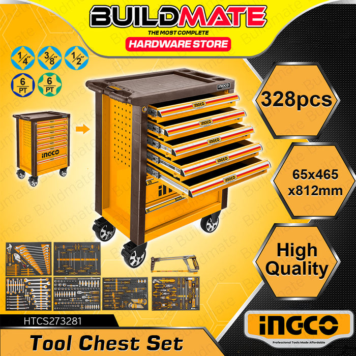 BUILDMATE Ingco 162pcs / 328pcs Tool Chest Set Mechanic Garage Workshop Tools Storage Organizer Drawer Chest - IHT