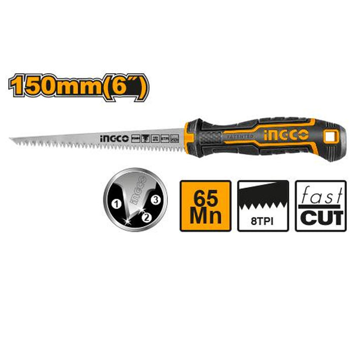 BUILDMATE Ingco Wall Board Saw 6" Inch Wallboard Saw Jab Saw Panel Saw Hand Saw Tool - IHT