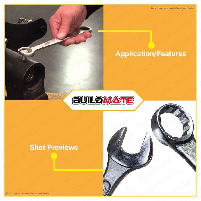BUILDMATE Ingco Combination Spanner Wrench Set Cr-V Heavy Duty Dual Purpose Allen Wrench Repair Hand Tools SOLD PER SET- IHT