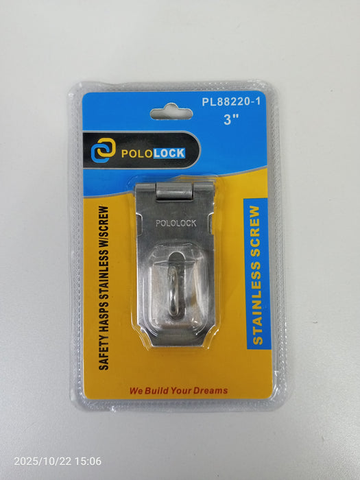 BUILDMATE x POLOLOCK Stainless Steel Safety Hasp with Screws 3” / 4” / 5” – Heavy-Duty Lock Hasp for Door, Cabinet & Gate Security