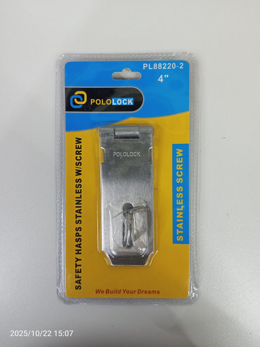 BUILDMATE x POLOLOCK Stainless Steel Safety Hasp with Screws 3” / 4” / 5” – Heavy-Duty Lock Hasp for Door, Cabinet & Gate Security