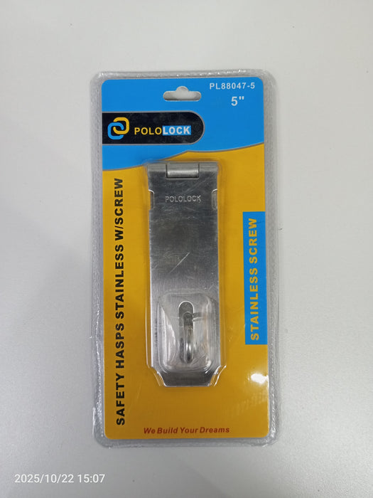 BUILDMATE x POLOLOCK Stainless Steel Safety Hasp with Screws 3” / 4” / 5” – Heavy-Duty Lock Hasp for Door, Cabinet & Gate Security