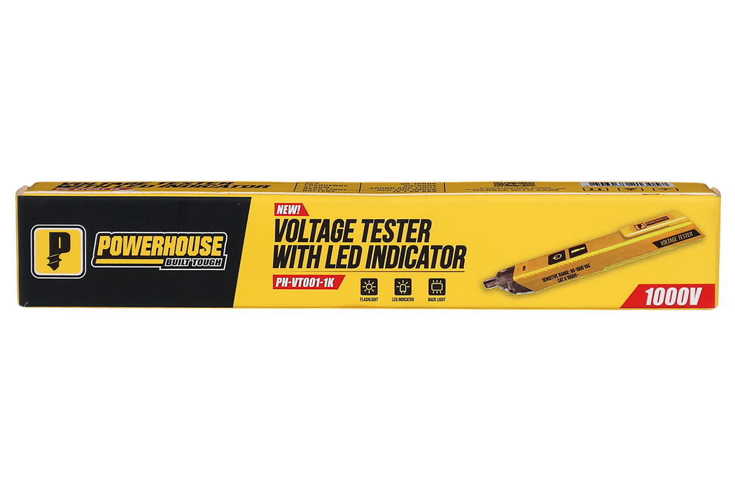PowerHouse Voltage Tester with LED Indicator w/ Alarm and Flashlight AC 90-1000V  PH-VT001-1K  PHHT