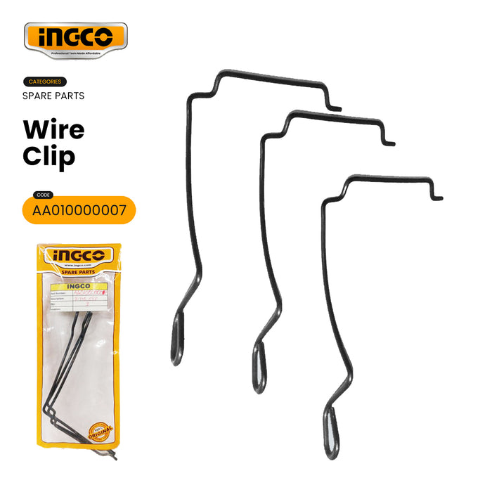 INGCO 3pcs Wire Clip Set For Finishing Sander FS3208 Sanding Pad Clip Replacement for Secure Sanding Disc Attachment AA010000007 - IHT