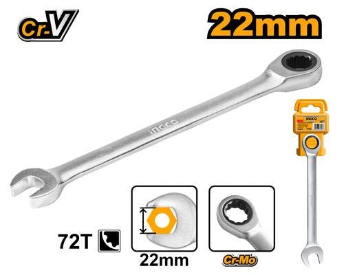 INGCO Ratchet Spanner CR-V Chrome Plated Matte Finish [SOLD PER PIECE] IHT - BUILDMATE
