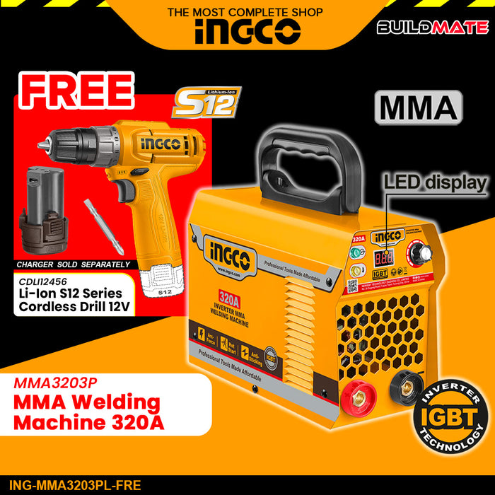[NEW!] BUILDMATE Ingco Portable Inverter Welding Machine IGBT ARC Inverter Welder Machine + FREE IPT