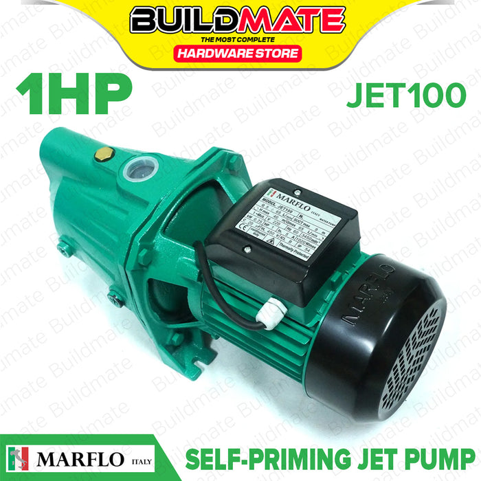BUILDMATE Marflo Self Priming / Deep Well Water Jet Pump 1HP Heavy Duty Booster Shallow Well Water Ejector Pump JET100 / DP255