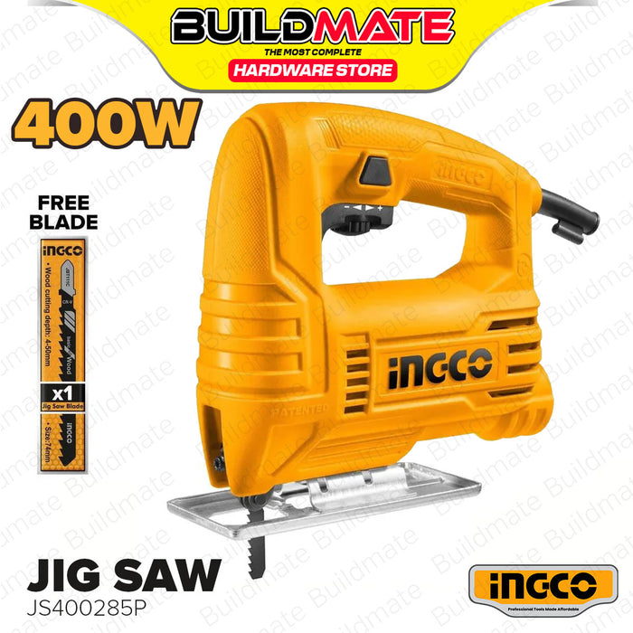 BUILDMATE Ingco Electric Jigsaw 400W Wood Cutter Maching Woodworking Power Tools JS40028 / JS400285P - IPT