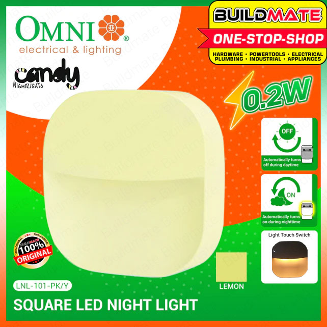 OMNI Square Automatic Sensor Led Night Light Dimmable Night Built-In Light Bedroom Light •BUILDMATE•