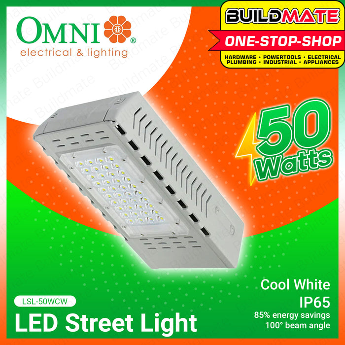 OMNI 50W LED Street Light V2 Heavy Duty Outdoor Lighting for DAYLIGHT | COOLWHITE LSLV2-50 LSL-50W •BUILDMATE•