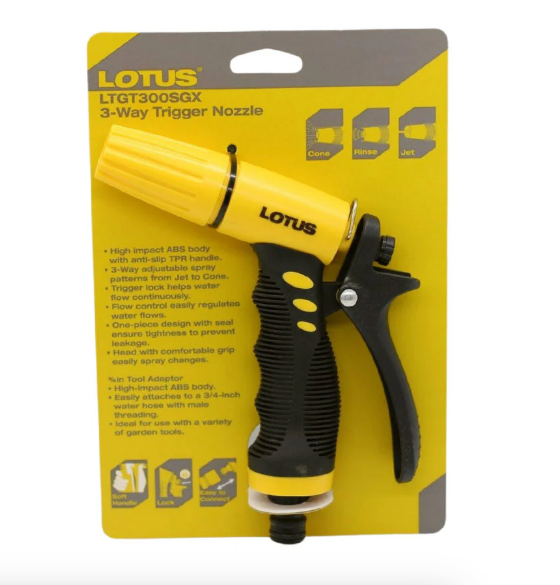 Buildmate x LOTUS 3/8 Way Garden Hose Nozzle Trigger Spray GT310SGX/GT810SGX
