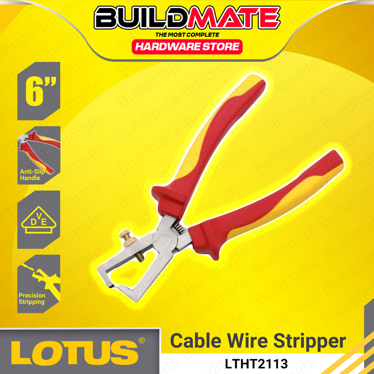 BUILDMATE Lotus VDE 1000V Electrical Insulated Wire Stripper 6