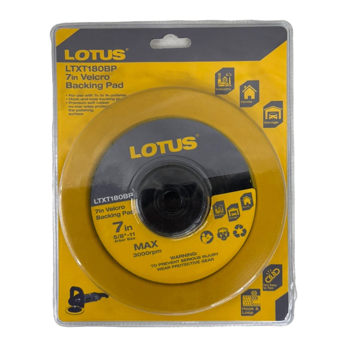 LOTUS Velcro Backing Pad 6"/7" Used for Sanders, D/A Polishers LTXT150BP & LTXT180BP | TFM - LHT