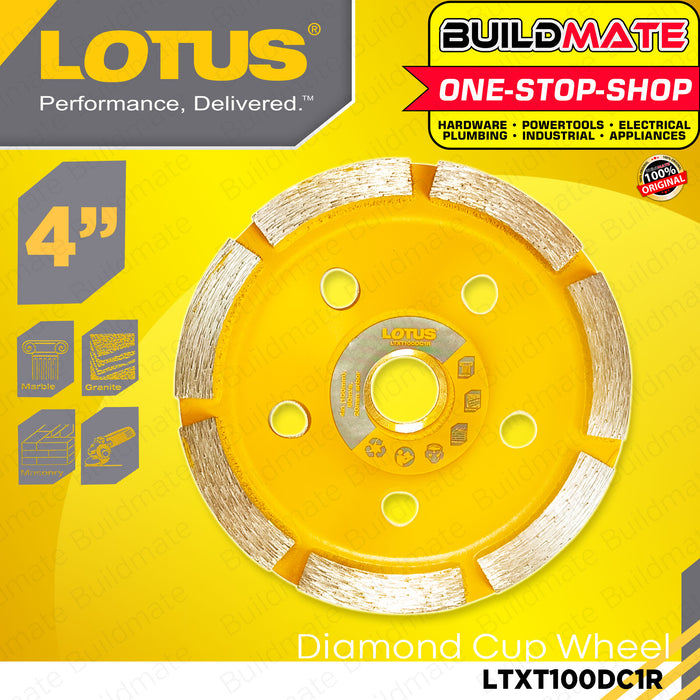 LOTUS 4" Diamond Cup Wheel LDCW04R (RIM) | LTXT100DC1R •BUILDMATE• LUTOS