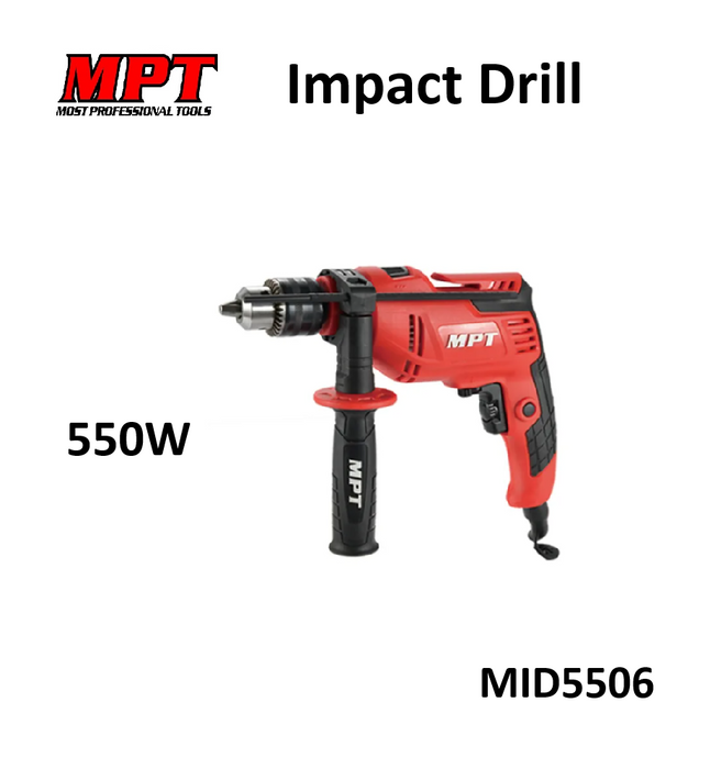 MPT 550W Impact Drill 13mm MID5506 PT • MOST PROFESSIONAL TOOLS •
