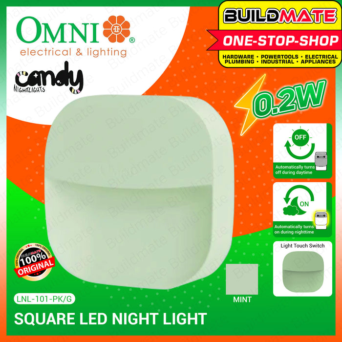 OMNI Square Automatic Sensor Led Night Light Dimmable Night Built-In Light Bedroom Light •BUILDMATE•