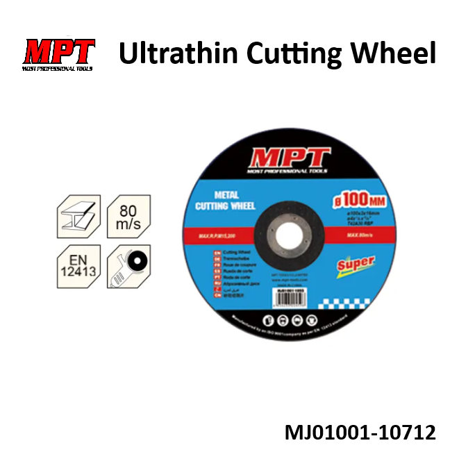 MPT 4" Ultrathin Cutting Wheel 107mm MJ01001-10712 ACC • MOST PROFESSIONAL TOOLS •