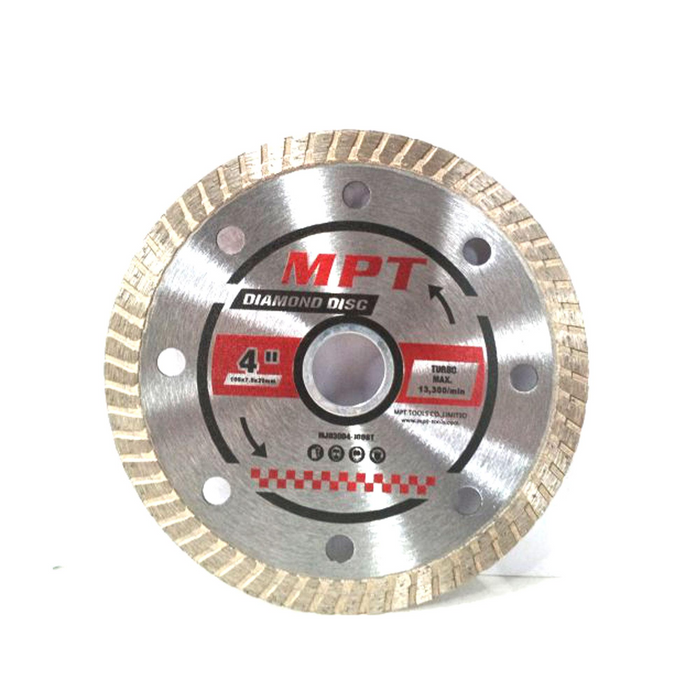 MPT 4" Turbo Diamond Cutting Disc For Angle Grinder 105x7.5x20mm MJ03004-1008T-ACC • MOST PROFESSIONAL TOOLS •