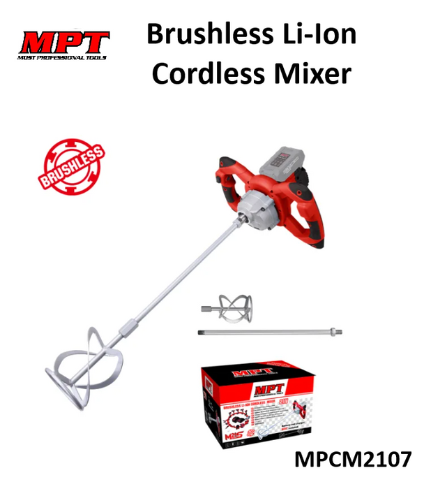 MPT 21V Brushless Li-Ion Cordless Mixer (BARE TOOLS ONLY) MPCM2107 CL • MOST PROFESSIONAL TOOLS •