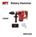 MPT 1500W Rotary Hammer 32MM  MRH3203 PT • MOST PROFESSIONAL TOOLS •