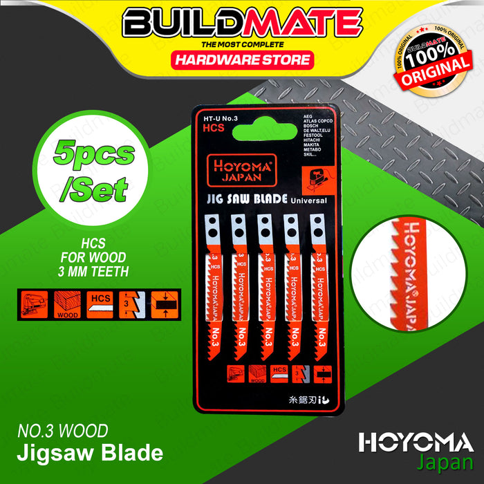 HOYOMA Jigsaw Blade 5PCS/PAD HIGH QUALITY •BUILDMATE• HYMA