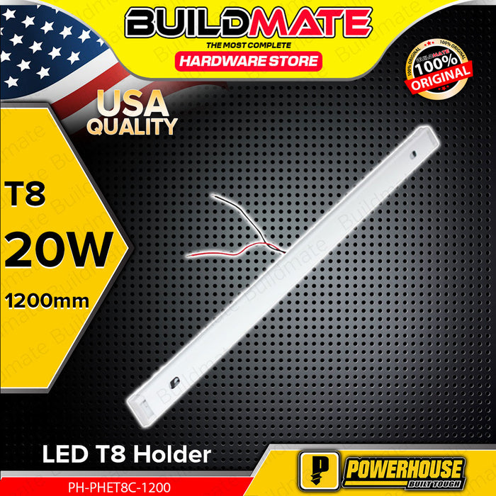 BUILDMATE Powerhouse 20W / 9W Electric LED T8 Holder 600mm / 1200mm Double Ended Housing Casing PHET8C -PHE