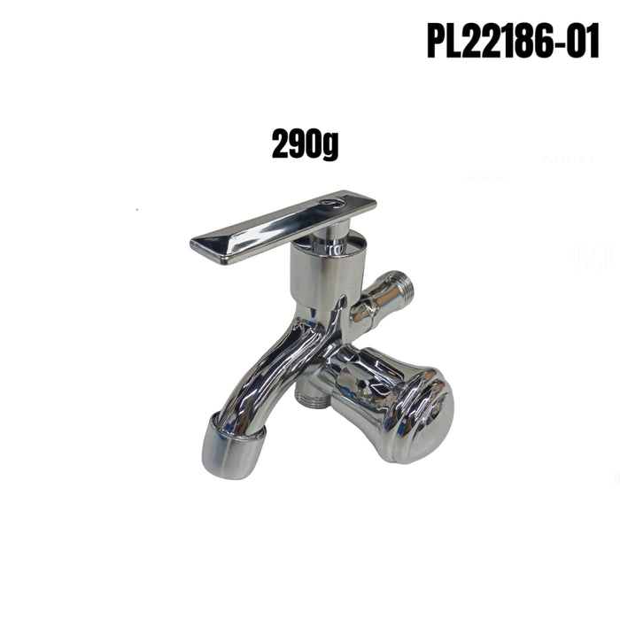 BUILDMATE x POLOLOCK by POLONET 2-Way Faucet – Dual Outlet Angle Valve with ABS Handwheel & Copper Core for Bathroom & Kitchen (290g / 263g)