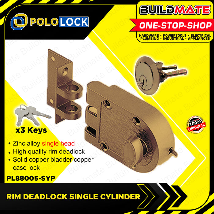 Deadloc Vs Rim Lock PLL Single Rim Deadlock Cylinder Dead Lock PLL88005-SYP •BUILDMATE ...